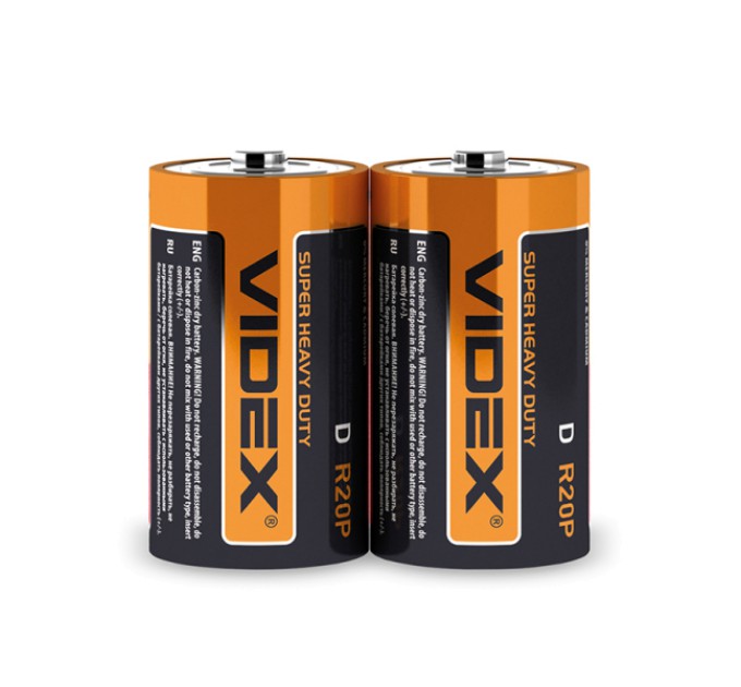 Батарейка сольова Videx R2OP/D 2шт SHRINK