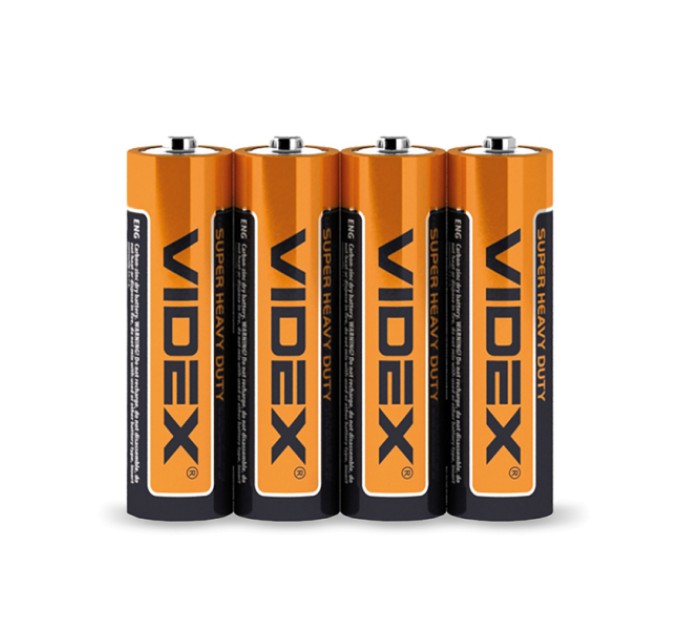 Батарейка сольова Videx R6P/AA 4шт SHRINK