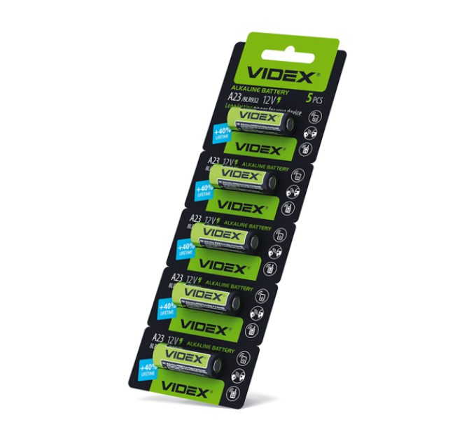 Батарейка лужна Videx А23/Е23А 5шт BLISTER CARD