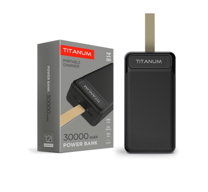 Павербанк TITANUM 914 Black 30000mAh