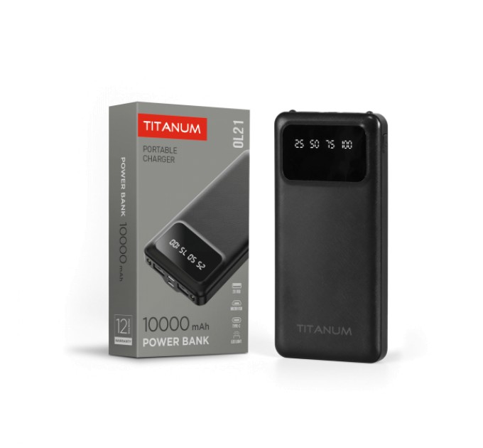 Павербанк 10000mAh TITANUM OL21 Black