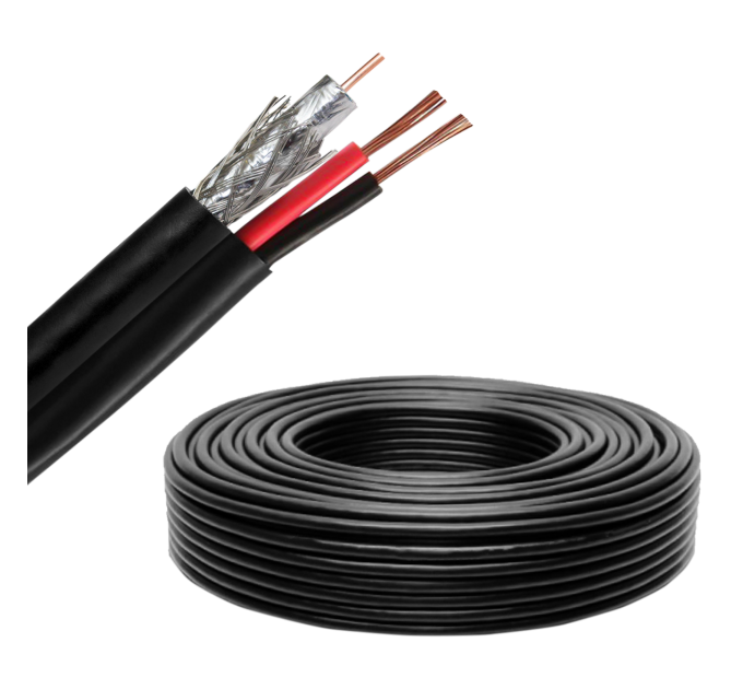 Коаксіальний кабель RG58+2C 100М