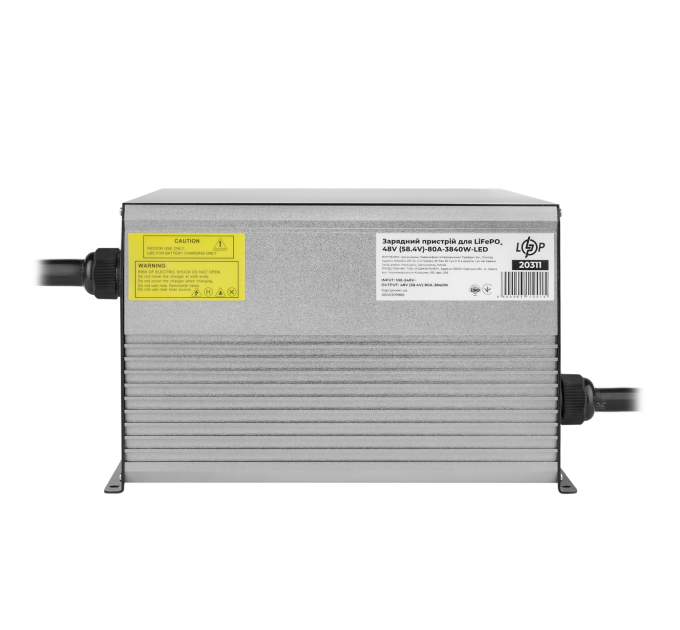 Зарядний пристрій для акумуляторів LiFePO4 48V (58.4V)-80A-3840W-LED