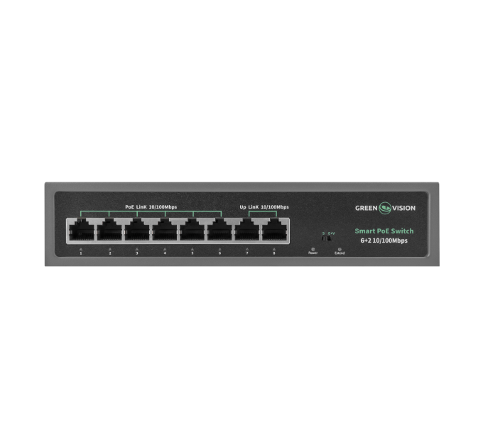 Комутатор мережевий GV-014-D-06+2P POE