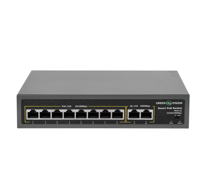 Комутатор мережевий POE GV-007-D-08+2P