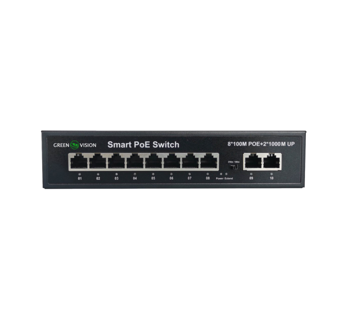 Комутатор мережевий POE GV-008-D-08+2PG