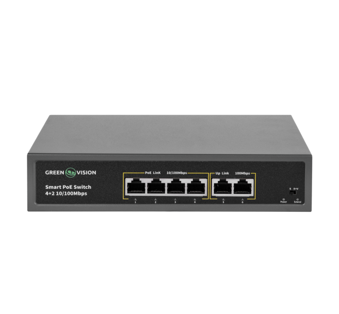 Комутатор мережевий POE GV-006-D-04+2P