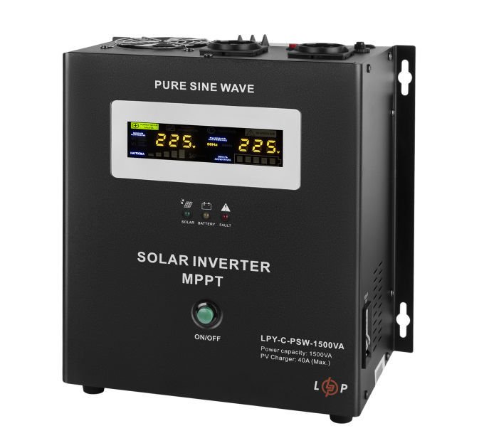 Сонячний інвертор (ДБЖ) LogicPower LPY-С-PSW-1500VA (1050Вт) MPPT 24V
