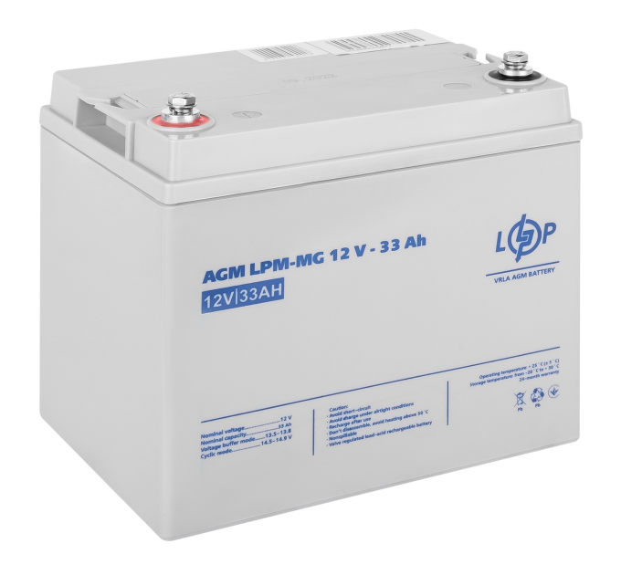 Акумулятор мультигелевий AGM LPM-MG 12V - 33 Ah для TESLA