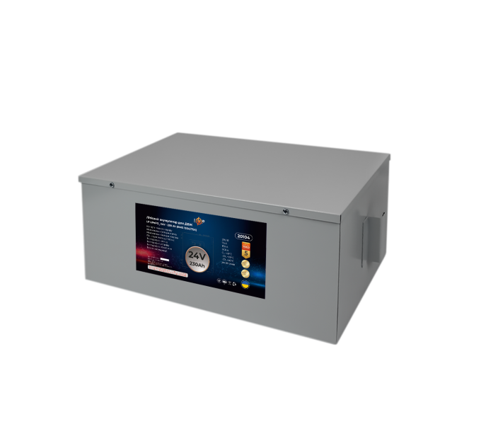 Акумулятор LP LiFePO4 24V (25,6V) - 230 Ah (5888Wh) (BMS 150A/75A) метал для ДБЖ