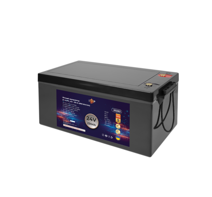 Акумулятор LP LiFePO4 24V (25,6V) - 230 Ah (5888Wh) (BMS 80A/40A) пластик