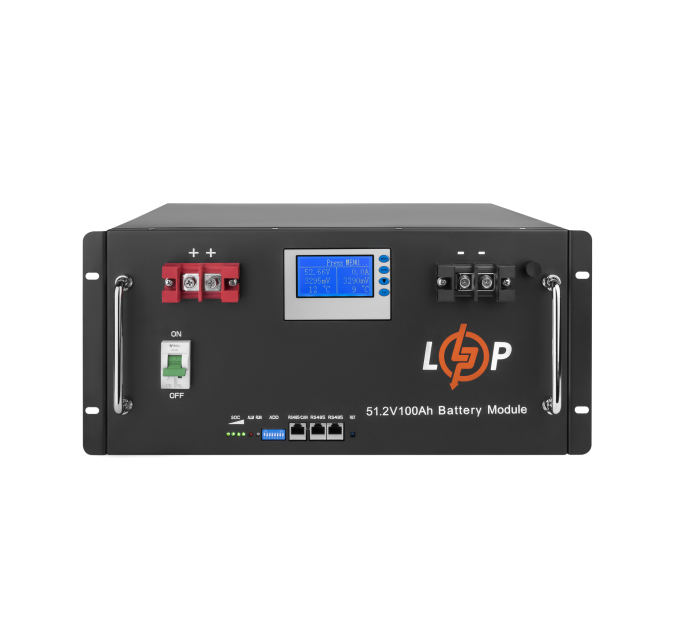 Акумулятор LP LiFePO4 48V (51,2V) - 100 Ah (5120Wh) (Smart BMS 100A) з LCD RM