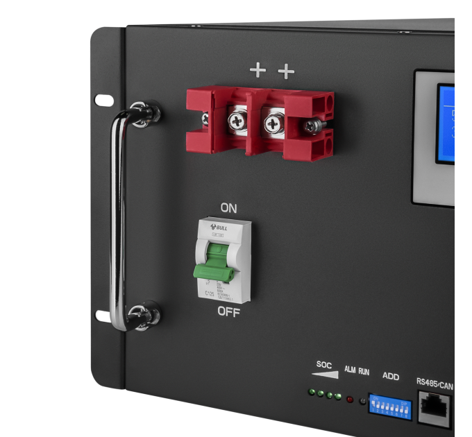 Акумулятор LP LiFePO4 48V (51,2V) - 100 Ah (5120Wh) (Smart BMS 100A) з LCD RM