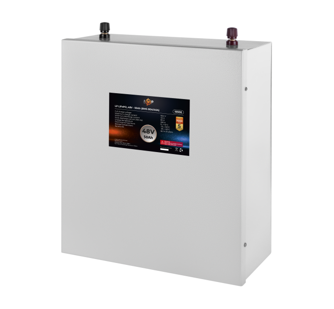 Акумулятор LP LiFePO4 48V (51,2V) - 50 Ah (2560Wh) (BMS 80A/40А) металл