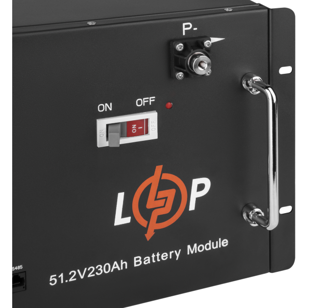 Акумулятор LP LiFePO4 48V (51,2V) - 230 Ah (11776Wh) (Smart BMS 200A) з LCD RM RS485/CAN