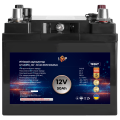 Акумулятор переносний з USB та роз. 12V LP LiFePO4 12V (12,8V) - 50 Ah (640Wh) (BMS 50A/25А) пластик с З.У.