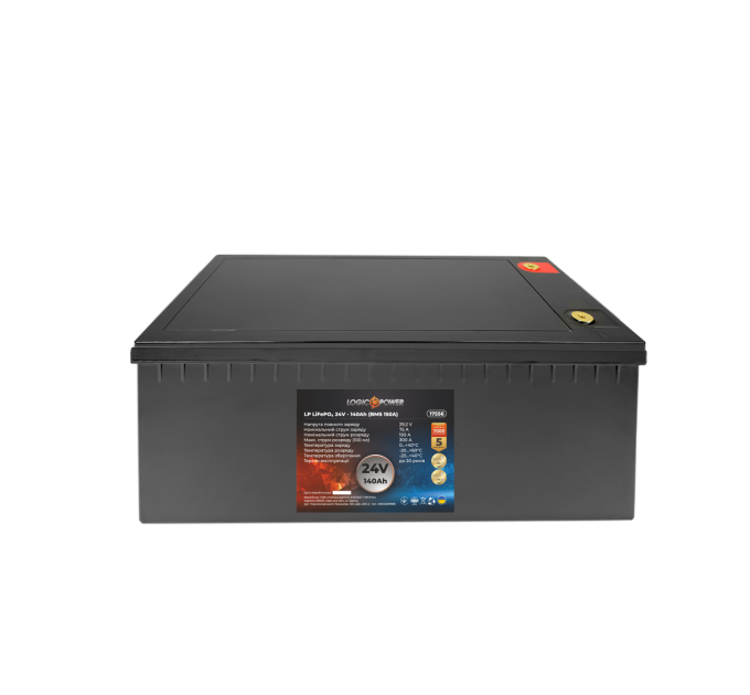 Акумулятор LP LiFePO4 24V (25,6V) - 140 Ah (3584Wh) (BMS 150A) пластик