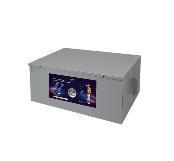 Акумулятор LP LiFePO4 24V (25,6V) - 230 Ah (5888Wh) (BMS 150A/75A) металл