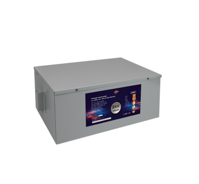 Акумулятор LP LiFePO4 24V (25,6V) - 230 Ah (5888Wh) (BMS 150A/75A) металл