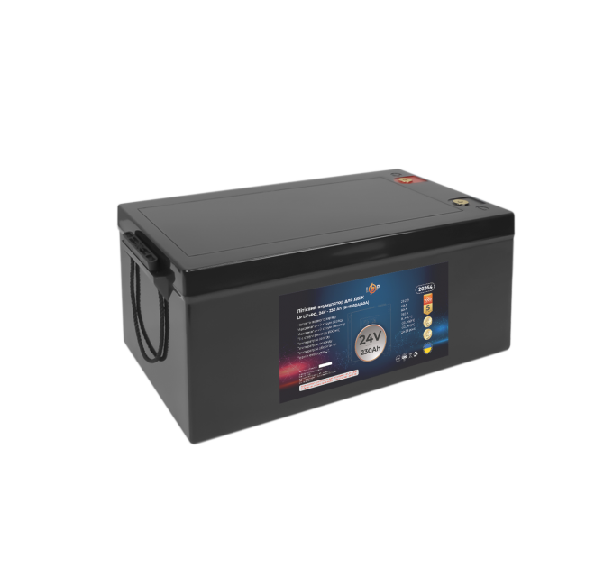 Акумулятор LP LiFePO4 24V-230 Ah (BMS 80A/40A) пластик для ДБЖ