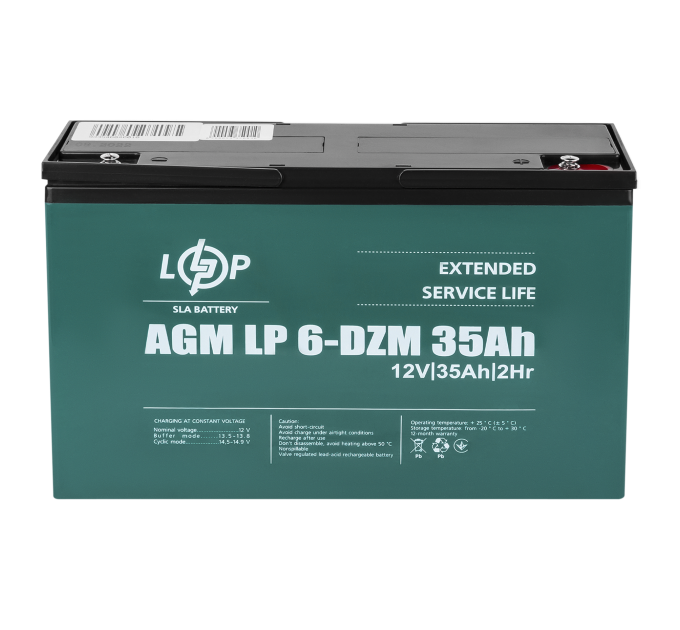 Тяговий свинцево-кислотний AGM акумулятор LP 6-DZM-35 Ah
