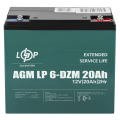 Тяговий свинцево-кислотний AGM акумулятор LP 6-DZM-20 Ah