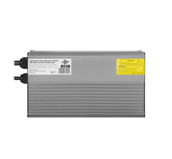 Зарядний пристрій для акумуляторів LiFePO4 48V (58.4V)-30A-1440W-LED