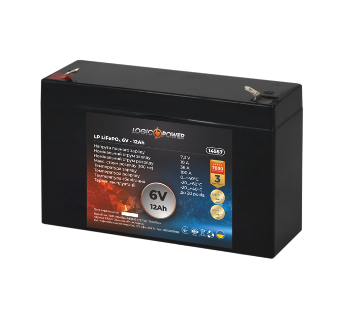 Акумулятор LP LiFePO4 6V - 12 Ah