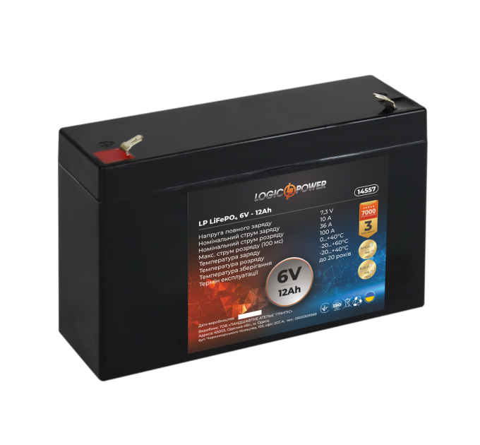 Акумулятор LP LiFePO4 6V - 12 Ah