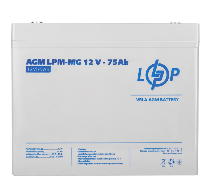 Акумулятор мультигелевий LPM-MG 12V - 75 Ah