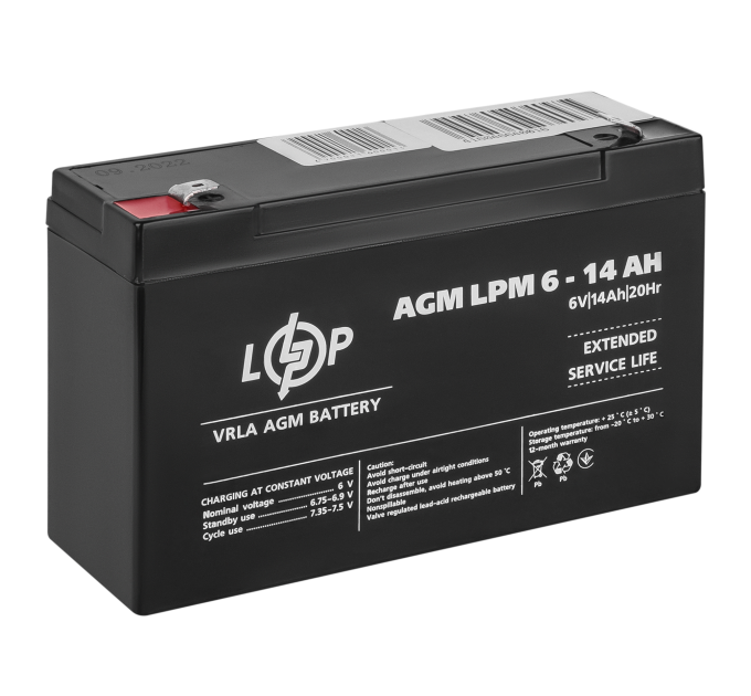 Акумулятор AGM LPM 6V - 14 Ah