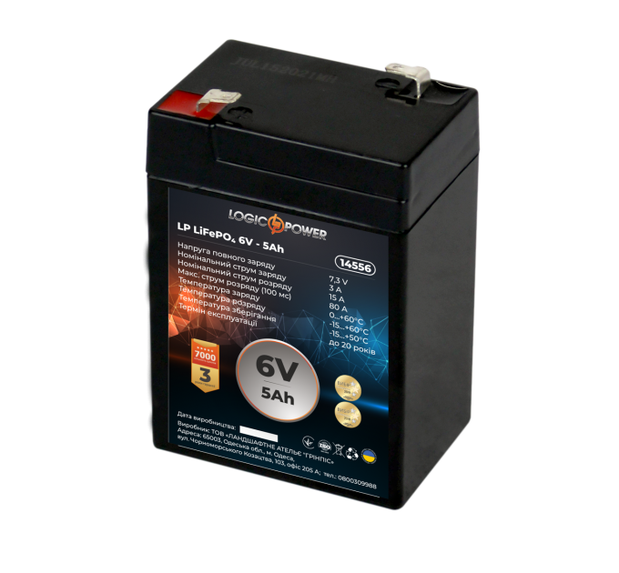Акумулятор LP LiFePO4 6V - 5 Ah