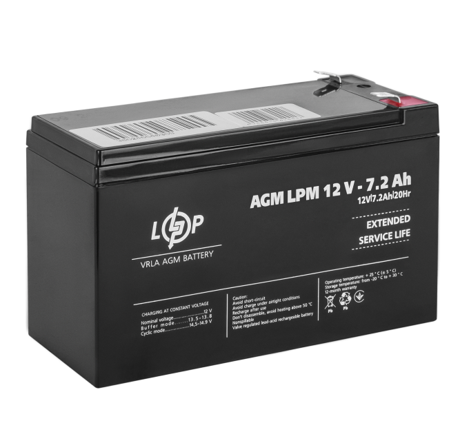 Акумулятор AGM LPM 12V - 7.2 Ah