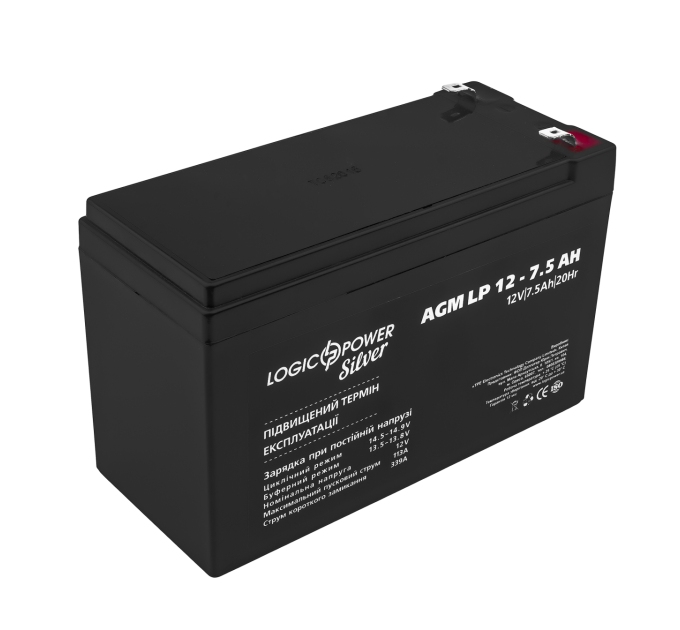 Акумулятор AGM LP 12V - 7.5 Ah Silver