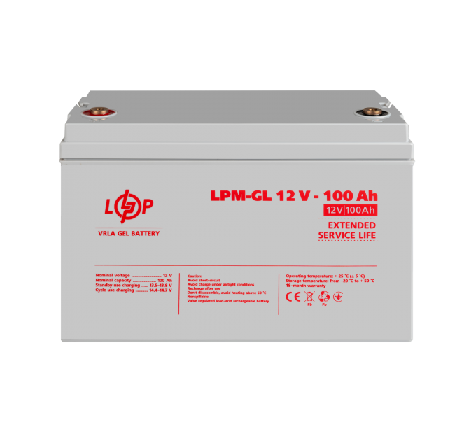 Акумулятор гелевий LPM-GL 12V - 100 Ah