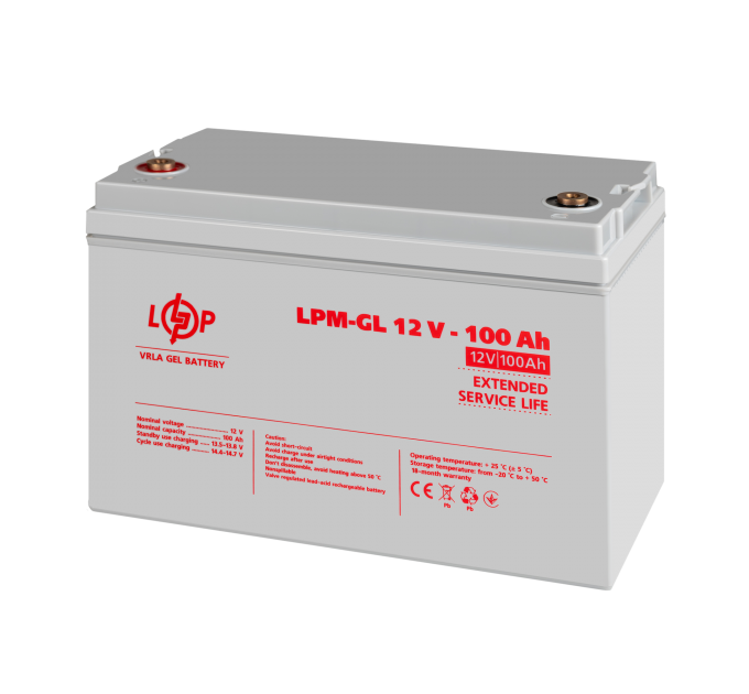 Акумулятор гелевий LPM-GL 12V - 100 Ah