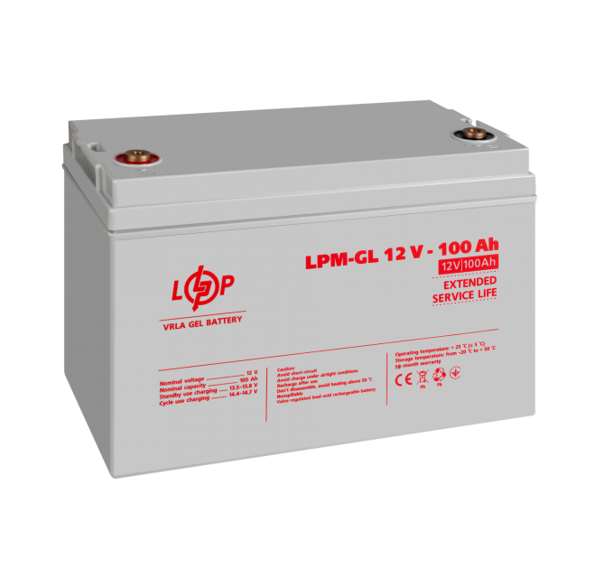 Акумулятор гелевий LPM-GL 12V - 100 Ah