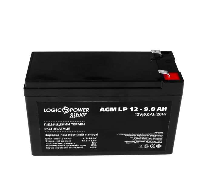 Акумулятор AGM LP 12V - 9 Ah Silver