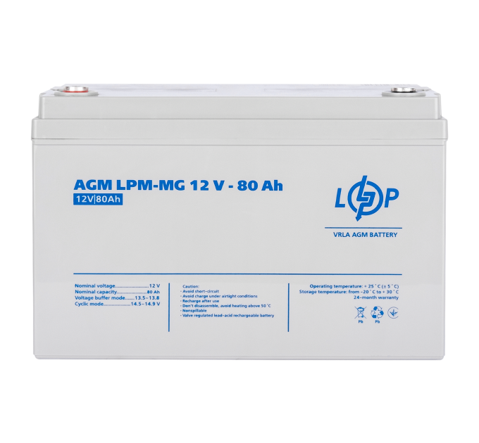 Акумулятор мультигелевий LPM-MG 12V - 80 Ah