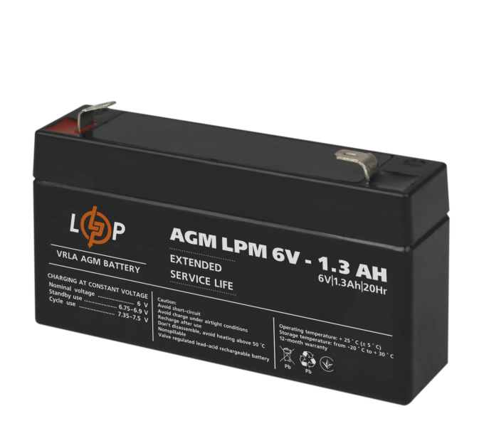 Акумулятор AGM LPM 6V - 1.3 Ah