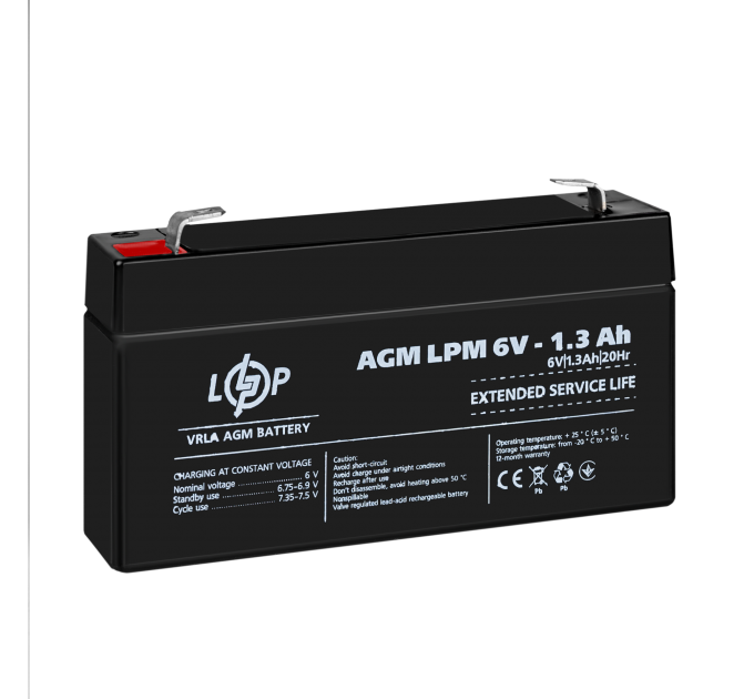 Акумулятор AGM LPM 6V - 1.3 Ah