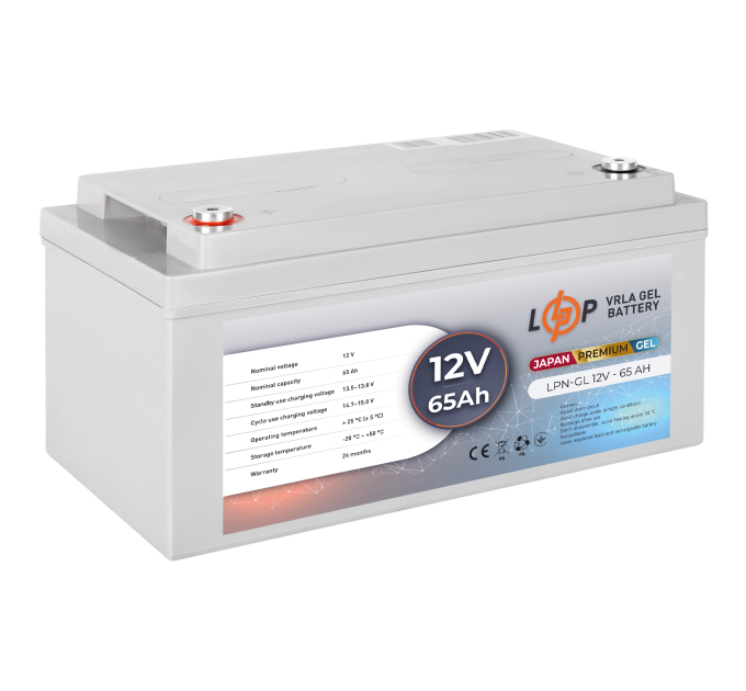Акумулятор гелевий LPN-GL 12V - 65 Ah