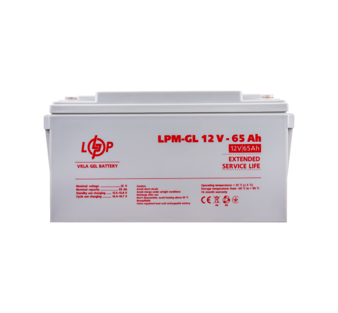 Акумулятор гелевий LPM-GL 12V - 65 Ah