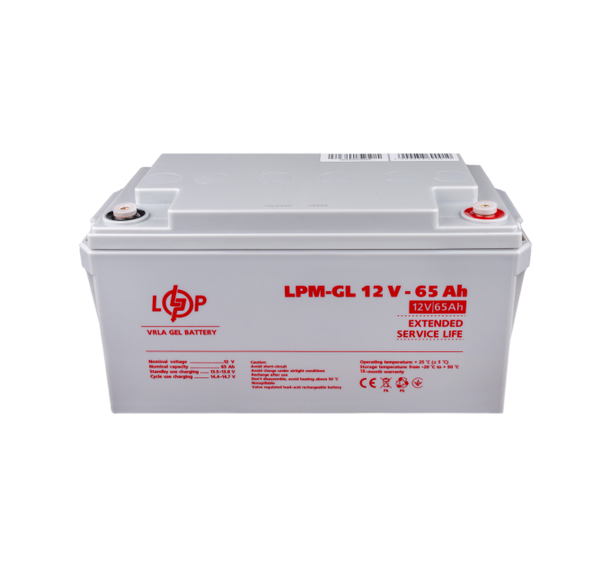 Акумулятор гелевий LPM-GL 12V - 65 Ah