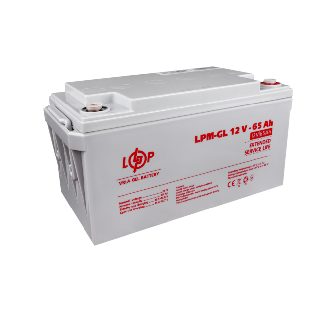 Акумулятор гелевий LPM-GL 12V - 65 Ah