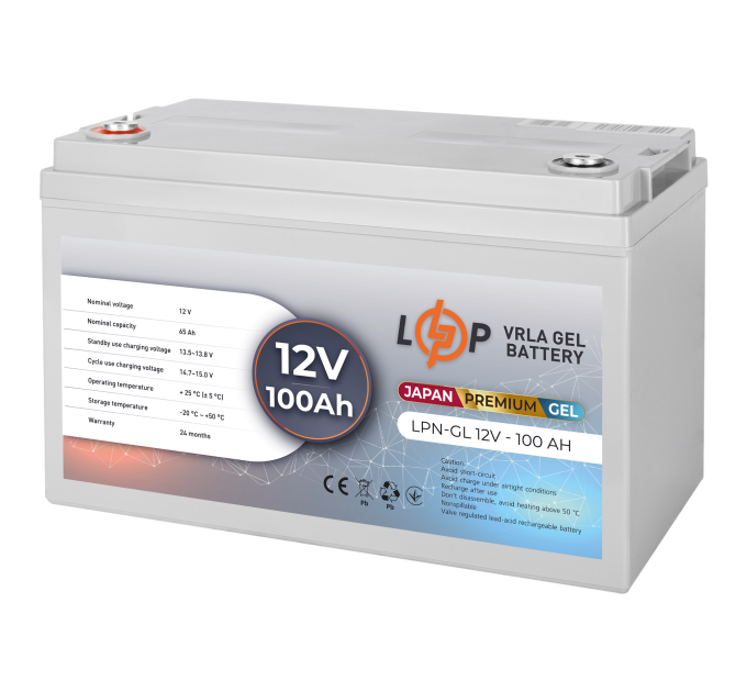 Акумулятор гелевий LPN-GL 12V - 100 Ah