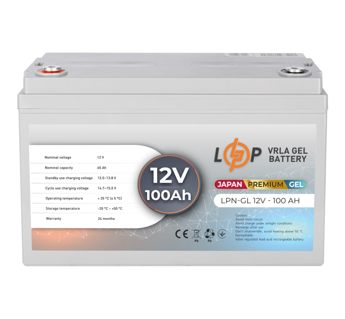 Акумулятор гелевий LPN-GL 12V - 100 Ah