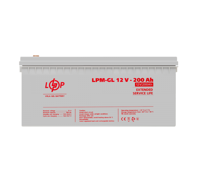 Акумулятор гелевий LPM-GL 12V - 200 Ah