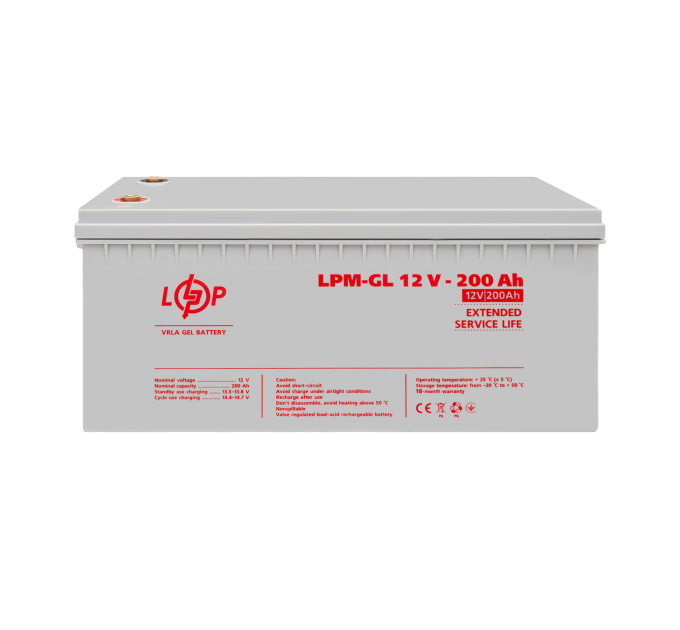 Акумулятор гелевий LPM-GL 12V - 200 Ah
