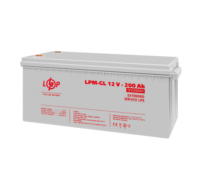 Акумулятор гелевий LPM-GL 12V - 200 Ah